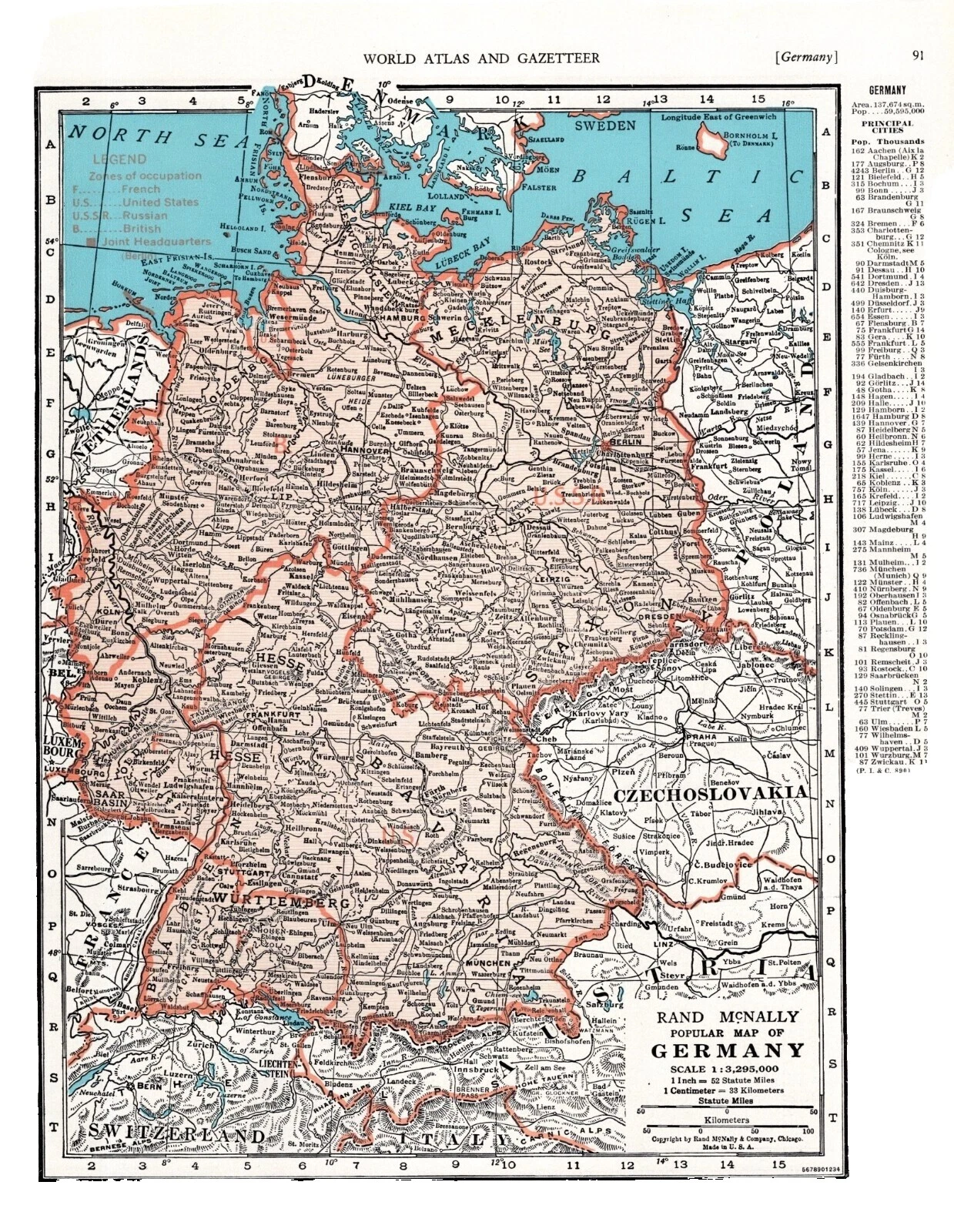 Atlas europeo antiguo original vintage 1940-1949 rango de fechas