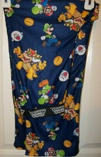 Super Mario Blue Flame Resistant PJ Sleep Lounge Pajama Pants Boys 6 / 8 NWT