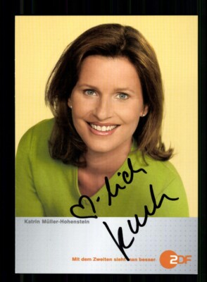 Katrin Müller Hohenstein ZDF Autogrammkarte Original Signiert # BC 220542