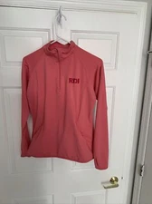Womens RDI Corp (Cincy Ohio) Size Small Pink Quarter Zip Kangaroo Front Pocket 