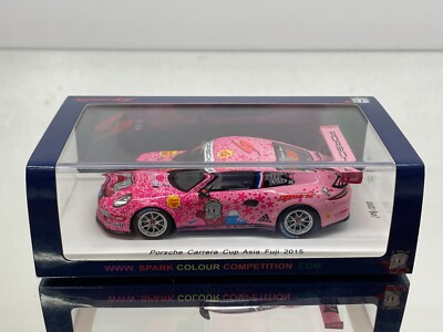 SPARK SP087B PORSCHE CARRERA CUP ASIA FUJI 2015 -PINK  1:43- GOOD IN BOX - 526