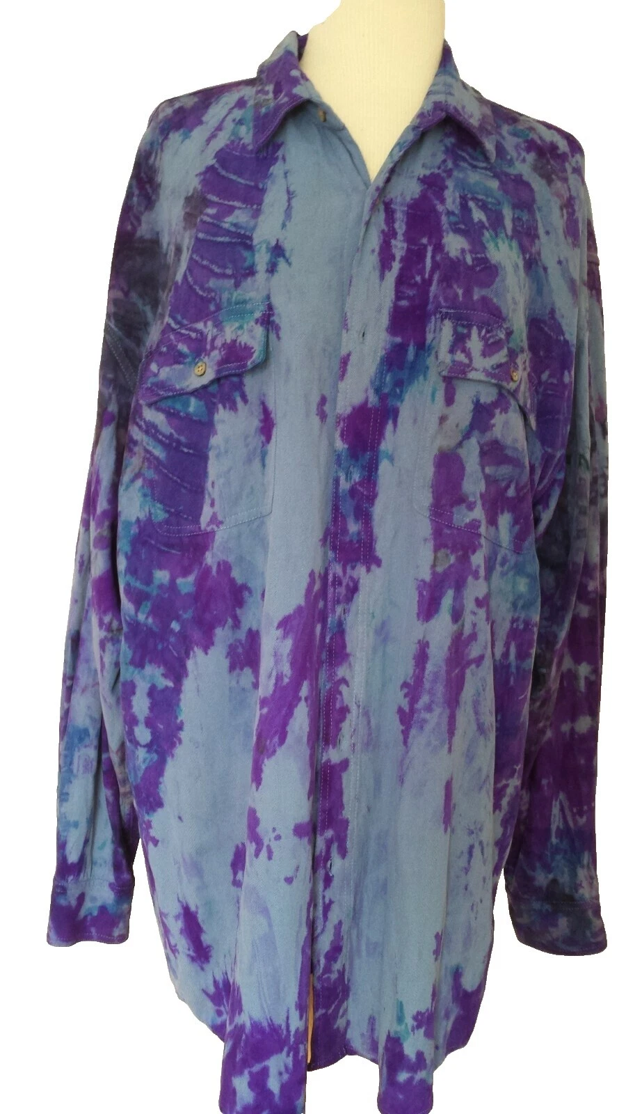 Handmade Silk Long Sleeve Casual Button-Down Shirts for Men