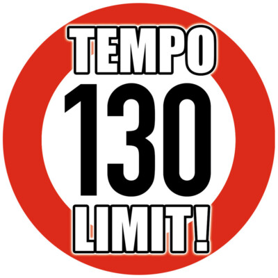 130 km/h speed limit! Stickers, Weatherproof 10 Pack
