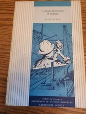 1969 GYPSUM RESOURCES OF INDIANA DEPT GEOLOGY  RARE BOOKLET MAP IU HISTORY 