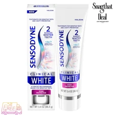 Sensodyne Clinical White Toothpaste-Whitening for Sensitive Teeth-3.4OZ