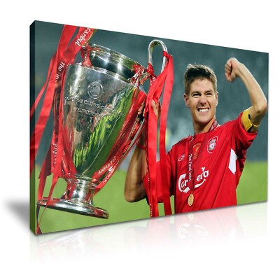Steven Gerrard Liverpool Champions League aufgespanntes Leinwandbild Wandbild