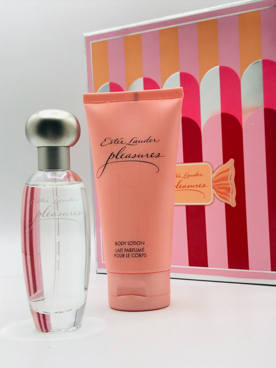 Estee Lauder Pleasures 2pc Set Parfum Spray oz Body Lotion