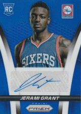 JERAMI GRANT 2014-'15 PANINI PRIZM BLUE PRIZM AUTOGRAPH RC   479/499