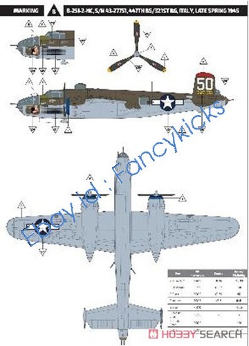 HK Model 01E024 1/32 Scale B-25J Mitchell Glass Nose over MTO (Plastic model) - Picture 3 of 4