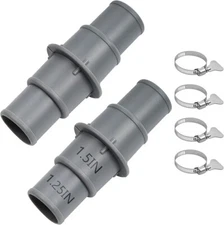TidyMister Pool Hose Adapter Connector Coupling 1-1/4" or 1-1/2" - 2 Pack