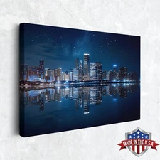Celestial Over Chicago Wall Art, Canvas Print for Home Decor, Wall Decor Poster