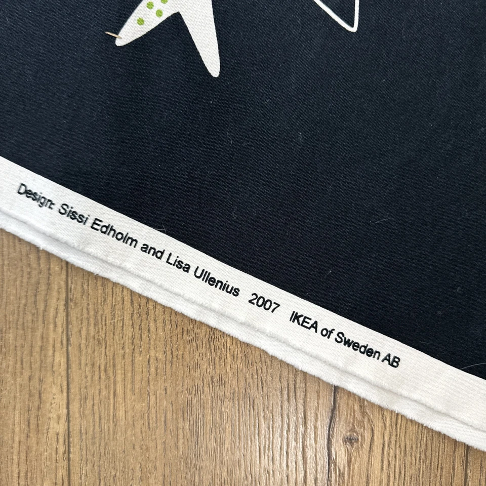 Tela IKEA SISSI EDHOLM BIRDS RAMA algodón 2007 remanente por yarda Foto 3 de 4