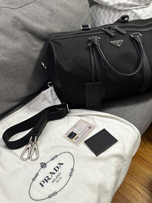 Authentic Prada Re-Nylon and Saffiano Duffle Bag