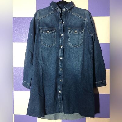NWT Mavi Denim Sharon Button Down Tunic Dress - Size S