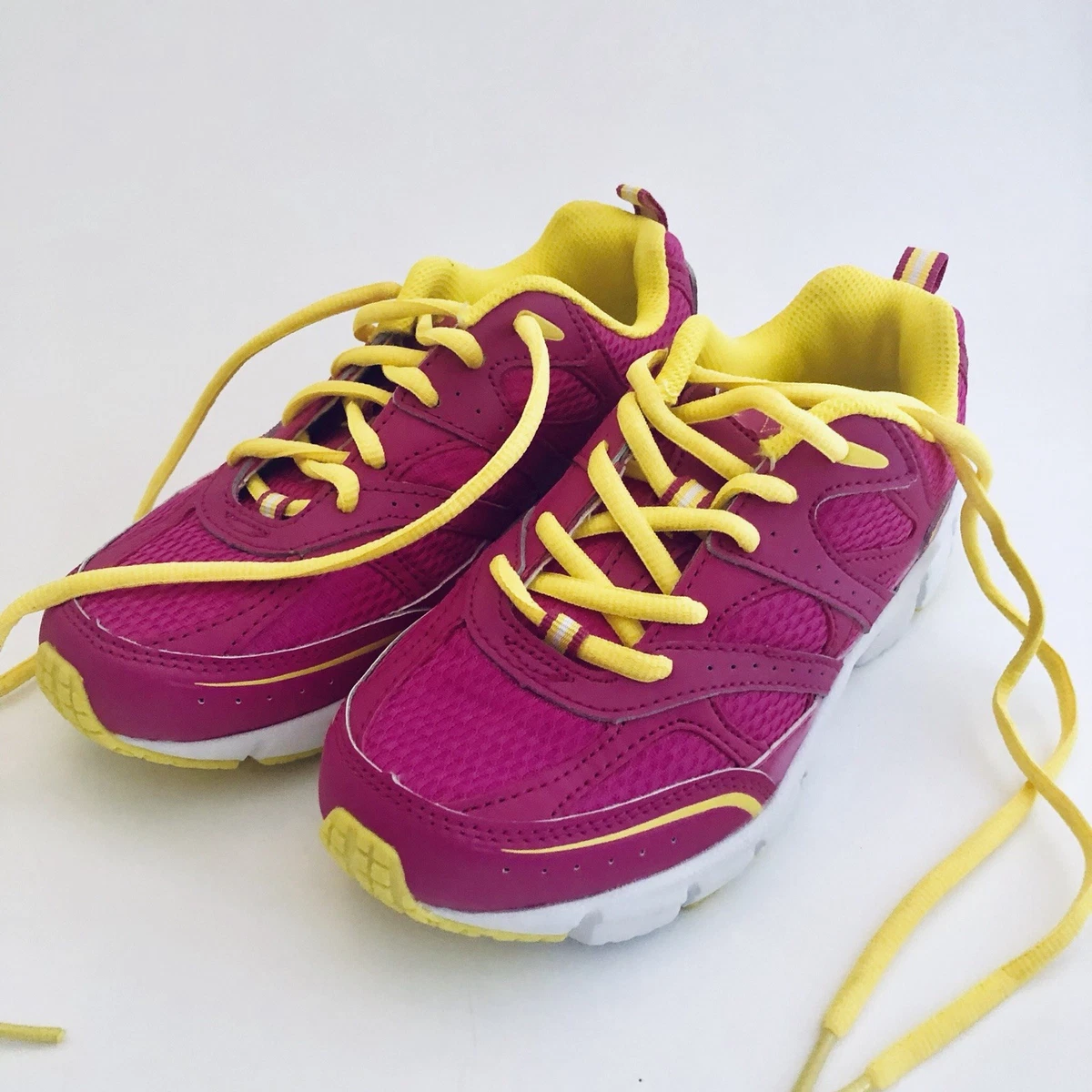 Jumping Beans Girls Tennis Shoes Sneakers Hot Pink Yellow School