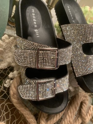 madden girl rhinestone slides