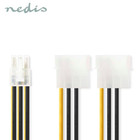 Nedis 2x Molex Male to 6-Pin PCI Express Female PC Internal Cable/15cm