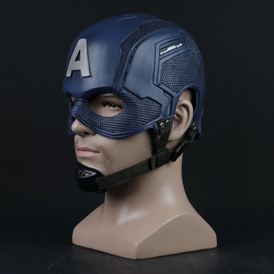 Captain America Helmet Endgame Steve Rogers Cosplay Superhero Mask PVC - Image 4 of 4