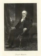 Daniel Webster Antique Engraving Print