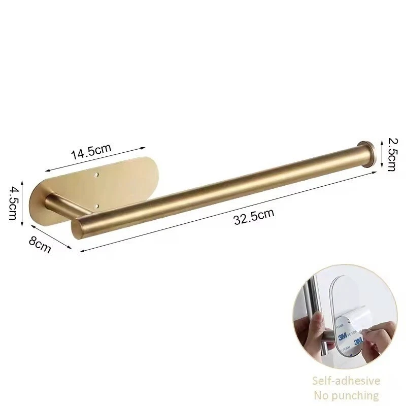 Держатель кухонный рулон полотенце бумажный стеллаж под шкаф настенный туалет самоклеящийся - Изображение 4 из 4