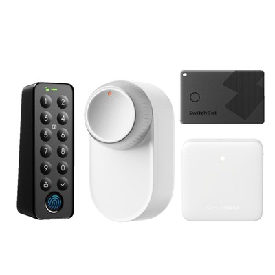 SWITCHBOT Smart-Lock-System Ultra Bundle weiß, Keypad Touch, Hub Mini - Geldbörs