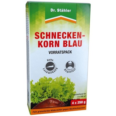 Dr. Stähler Schneckenkorn Blau Vorratspack - 4 x 250 Gramm