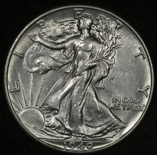 1940 WALKING LIBERTY HALF DOLLAR LUSTROUS AU