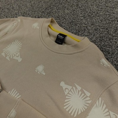 Bonobos Sweatshirt Mens S Beige Hedgehog Graphic Pullover Crewneck Fleece Top