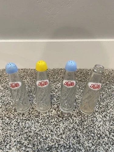 Set of four vintage Pepsi-Cola salt and pepper shakers