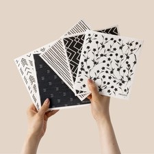 Swedish Dishcloths 5-Pack  Geometric Washable Cellulose Cleaning Wipes 8"