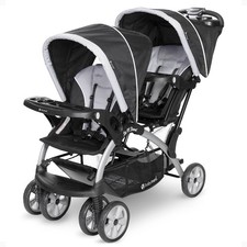 Baby Trend Sit-N-Stand Twin Tandem 2-Seat Double Stroller, Stormy Open Box 