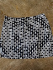 Croft  Barrow Blue Print Classic Fit Skort Sz 16 Waist38  Length17.5  Pockets