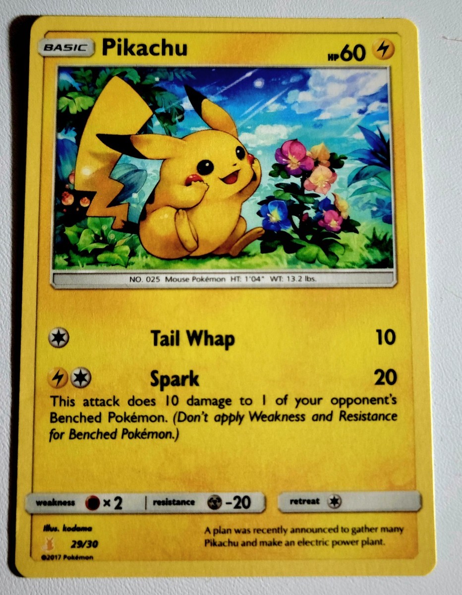 Pikachu HP60 2017 Pokémon Card No 29/30 | eBay