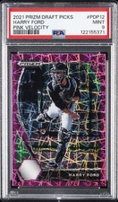 2021 PANINI PRIZM DRAFT PICKS PINK VELOCITY #PDP12 HARRY FORD PSA 9