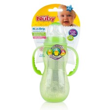 Nuby 3 Stage Baby Bottle with Handles, 3m , Standard Neck, 11 oz