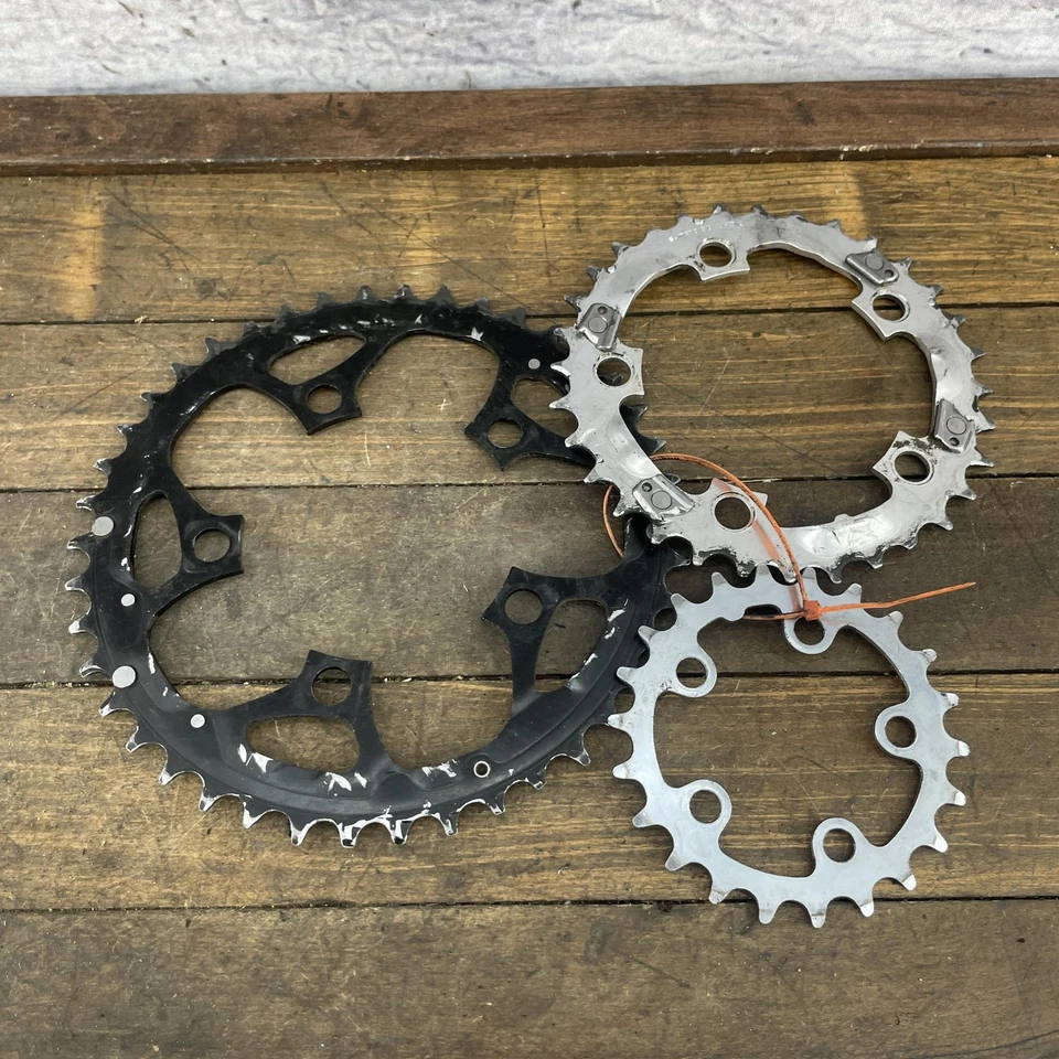Shimano Deore Hyperdrive C Chainring Set 5-Bolt 94/58 BCD MTB 22T 32T Vintage - Image 2 of 4