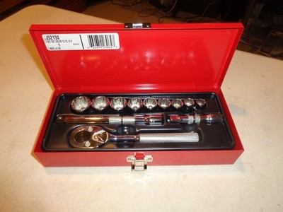 Proto J52130 3/8 in  Drive 12-Point Socket Set with Ratchet(12 pc.), USA