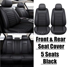 For Nissan Car Seat Covers 5-sits Front Rear Protector Faux Leather Full Set