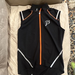 Bjorn Daehlie Windstopper Cycling Vest Black Orange Reflective Women's Size L