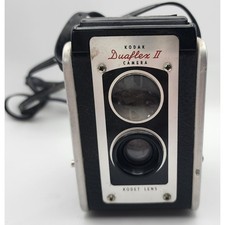 Kodak Duaflex II Camera Kodet Lens Vintage 620 Film Box Camera Black Silver