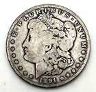 1891 O Morgan 90% Silver Dollar New Orleans Mint Full Liberty GOOD SHAPE