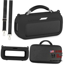 Silicone Cover and Hard Carrying Case for Bose SoundLink Max Black Case