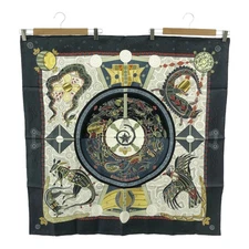 HERMES Carre 90 Scarf REVE D'AUSTRALIE Australian Dream Silk 100 Navy 558022