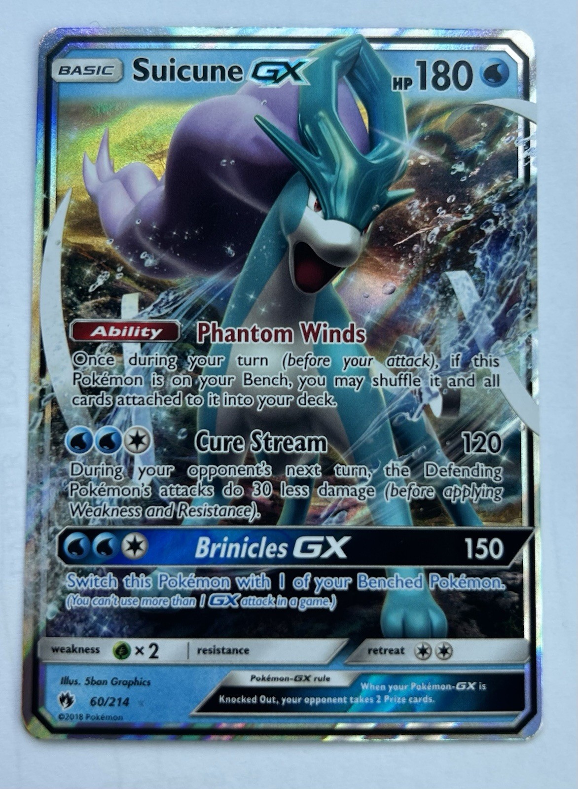 Suicune GX 60/214 Sm-Lost Thunder Holo NM