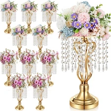16 Pcs Wedding Centerpieces for Tables, Gold Silver Vase Centerpiece with Cha...
