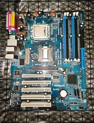 ASRock ConRoe865PE LGA775 AGP DDR1 Retro Motherboard   For Parts / Faulty
