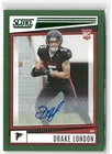 2022 Score #379 Drake London Rookie Autograph Signatures Green RC Auto
