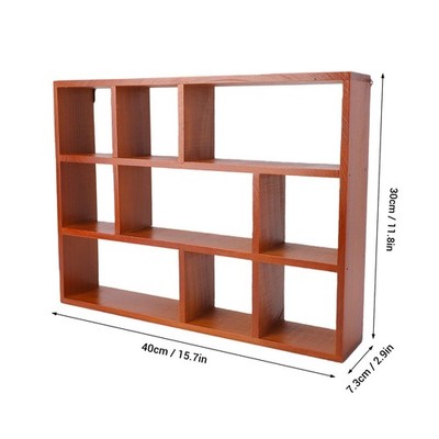 9 Compartment Shadow Box Display Shelf Charming Rustic Style For Farmhouse Decor