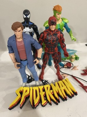 Marvel Legends Spider-Man VHS Lot Peter Parker, Vulture, Daredevil, Black Suit 