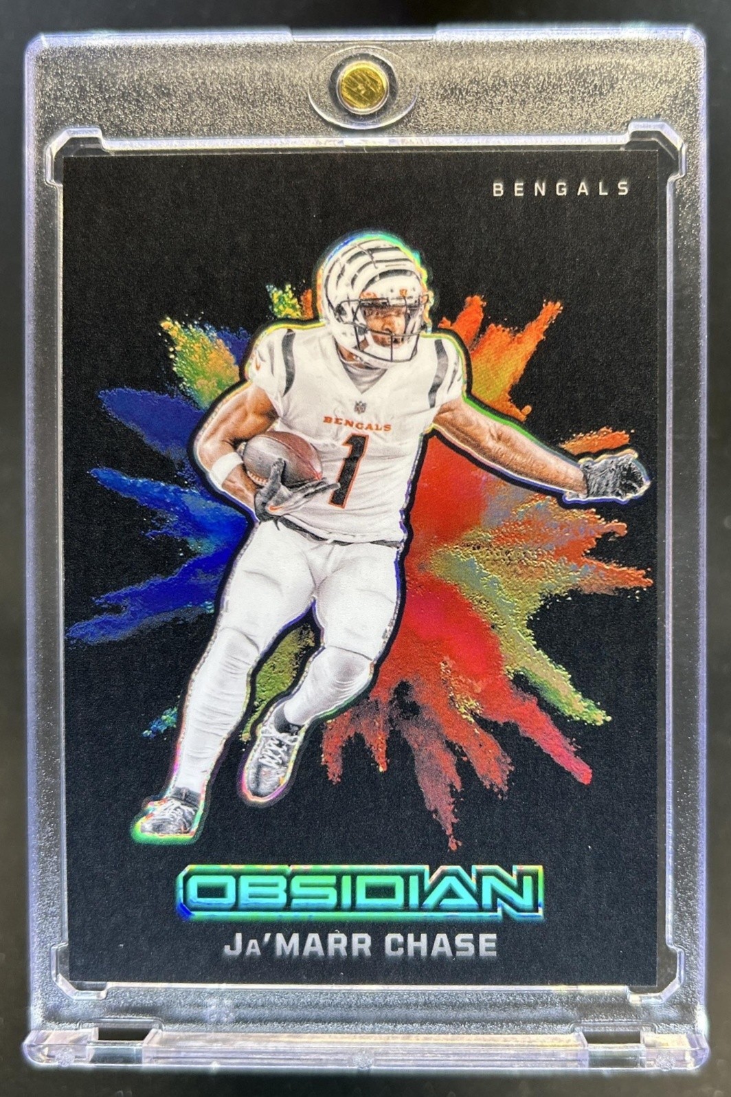 2024 Panini Obsidian Ja Marr Chase Black Color Blast SSP #19 Bengals